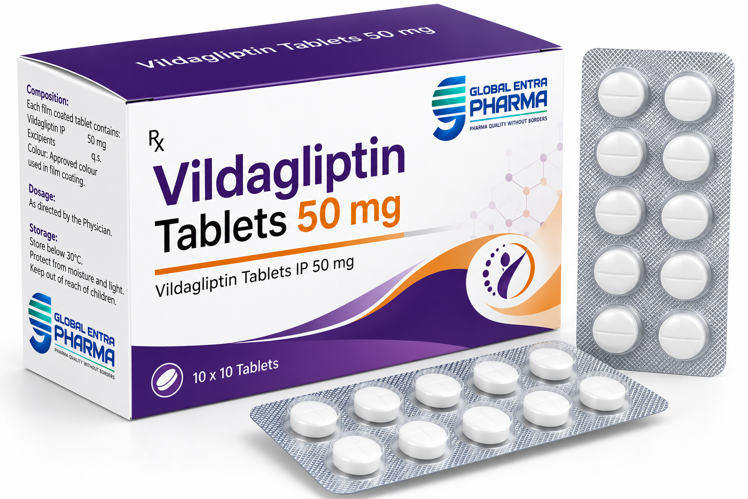Vildagliptin 50 mg Tablets Manufacturer in India